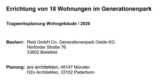 Errichtung von 18 Wohnungen im Generationenpark